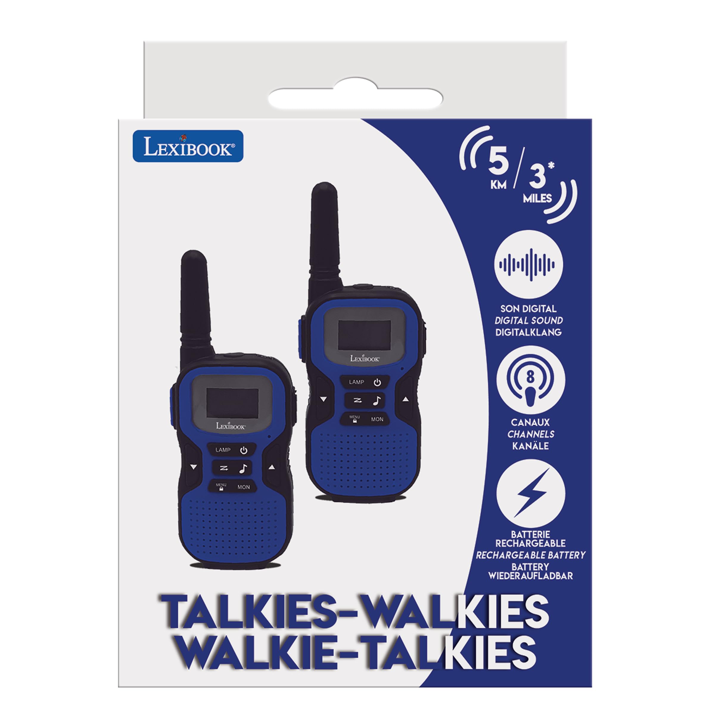 Lexibook TW60 walkie talkie 5 km blu nero