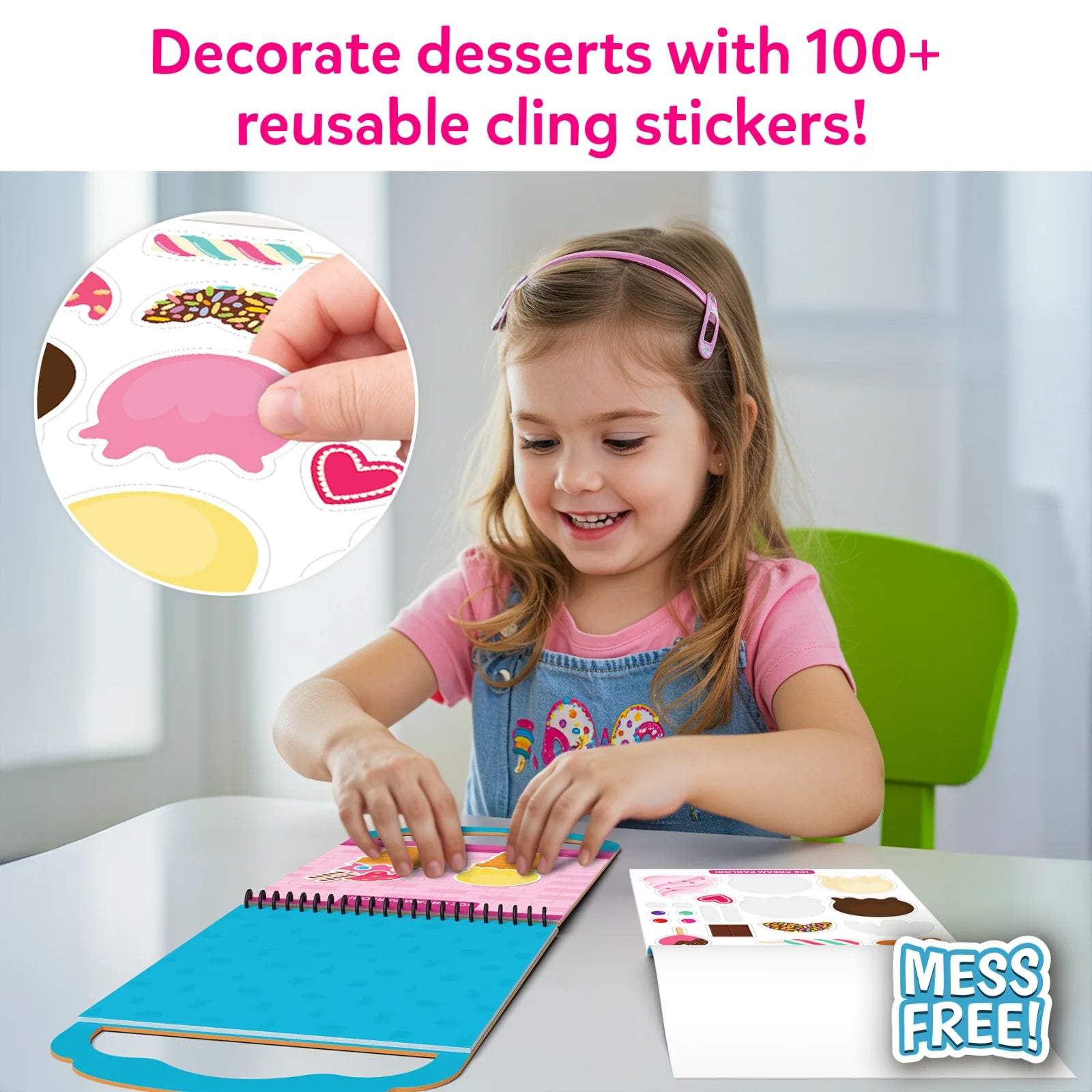 Skillmatics Peelies Dessert Chef libro adesivi 100+ dolci 3+