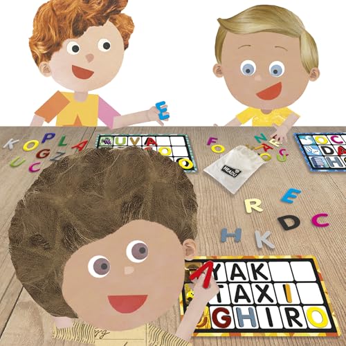 Headu Lettere e Parole tombola tattile 3-6 anni Montessori