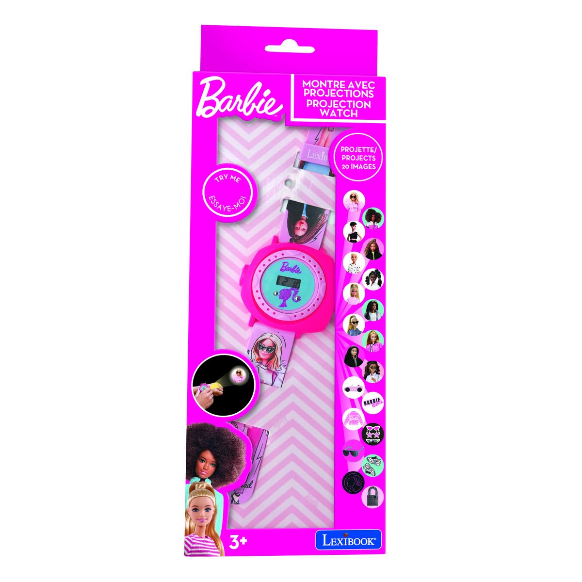 Lexibook Barbie DMW050BB orologio a proiezione 20 immagini