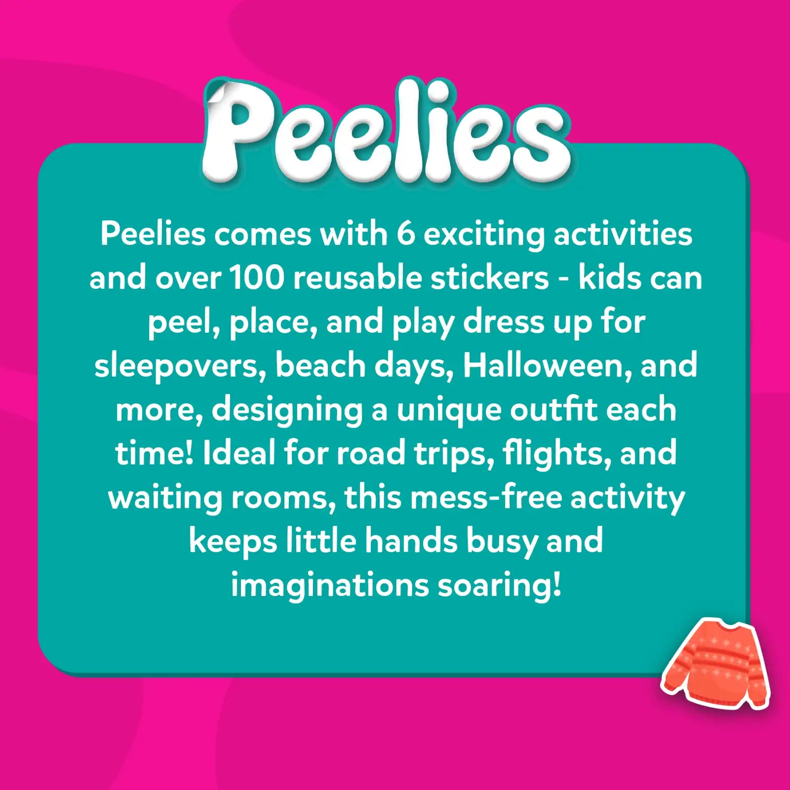 Skillmatics Peelies Dress Up libro sticker riutilizzabili