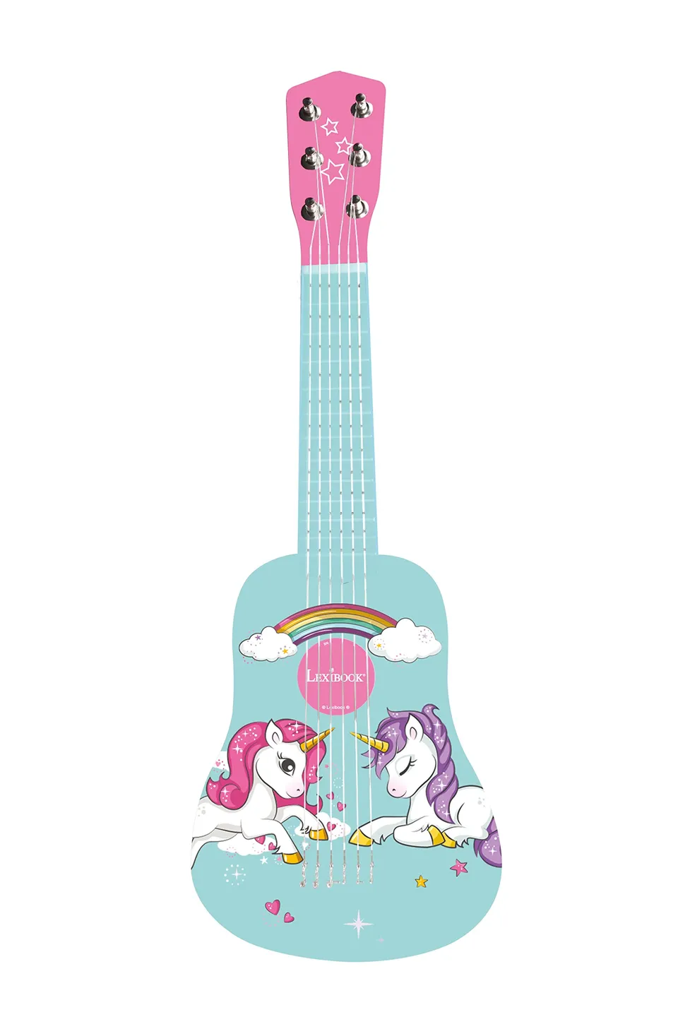 Lexibook Unicorno K205UNI chitarra bambini legno 53 cm rosa