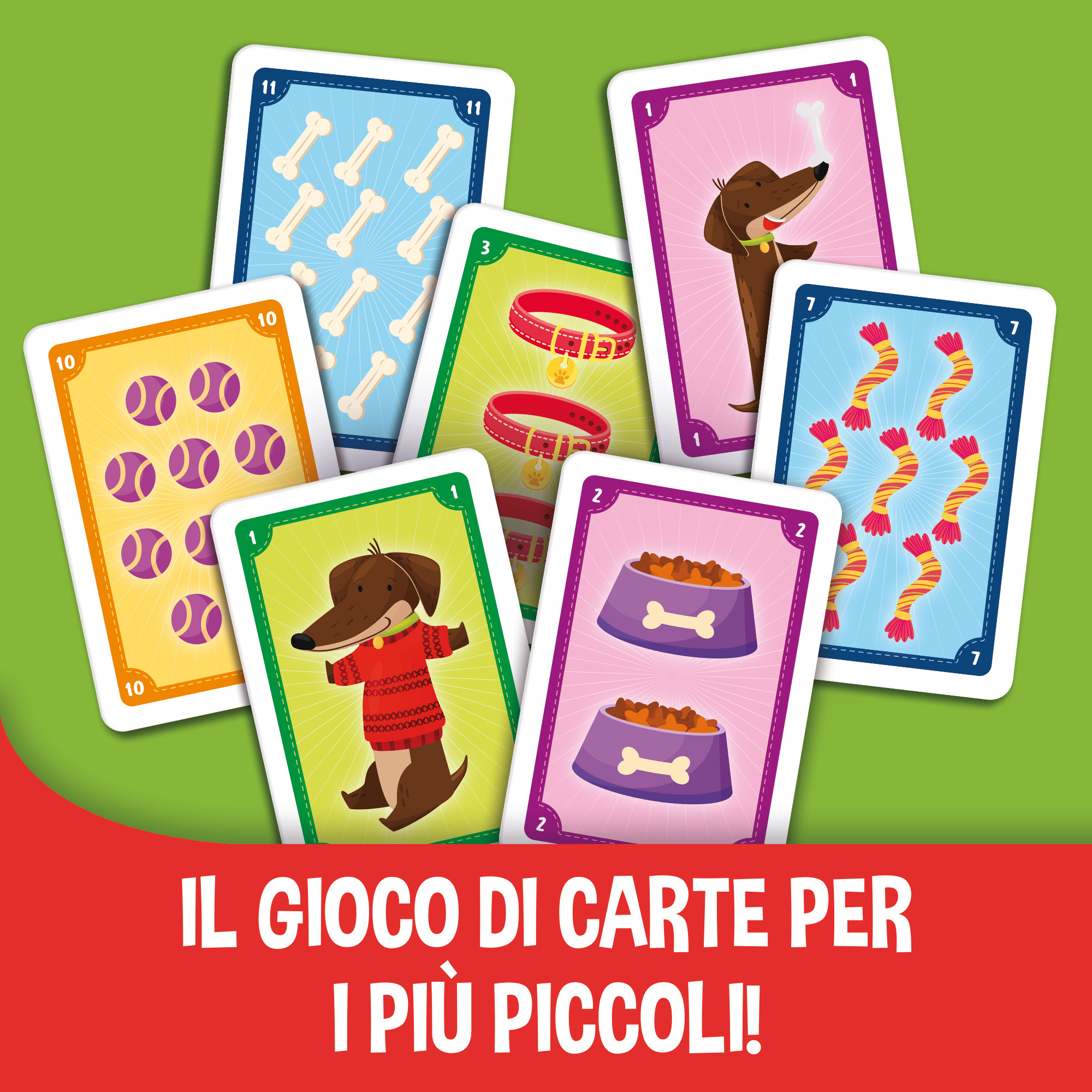 Lisciani Ludoteca carte bambini Bassotto Pigliatutto asso