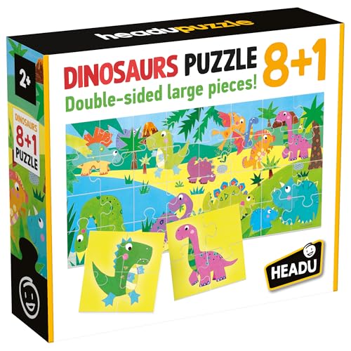 Headu Puzzle 8+1 Dinosaurs puzzle double-face 8 puzzle