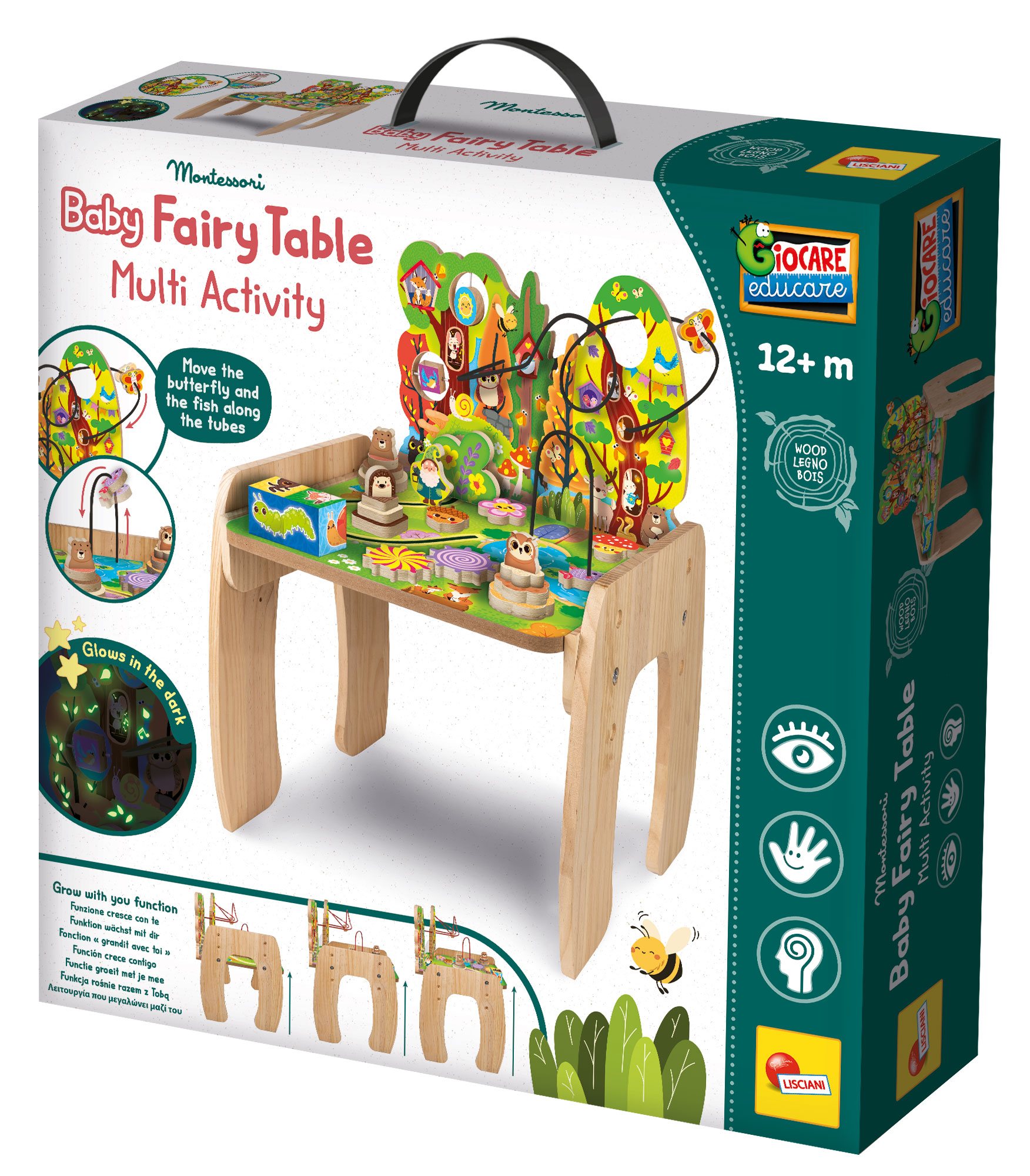 Lisciani Montessori Wood Baby Fairy Table tavolo attività legno