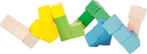 smallfoot Cubo da Costruzione cubo magico blu e verde legno FSC