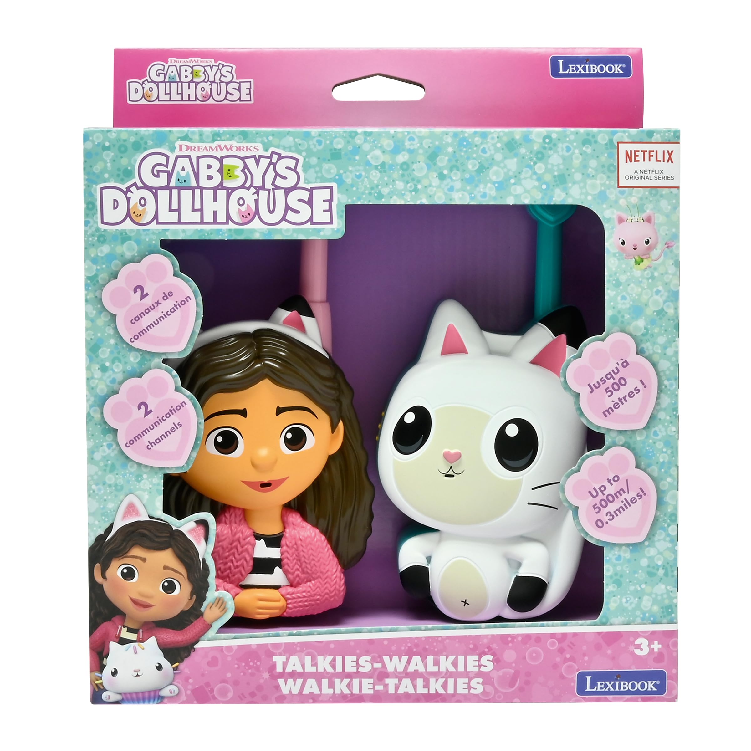 Lexibook Gabby TW18GDH walkie-talkie 3D rosa verde 2 pezzi