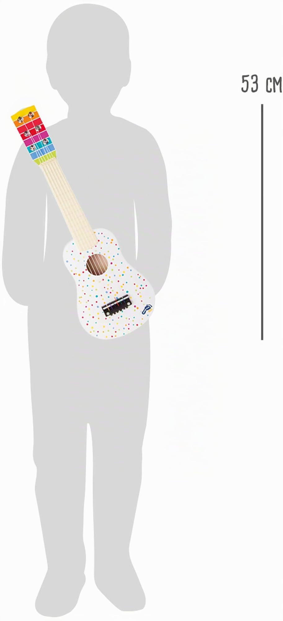 smallfoot Sound chitarra acustica bambini leggera a pois colorati