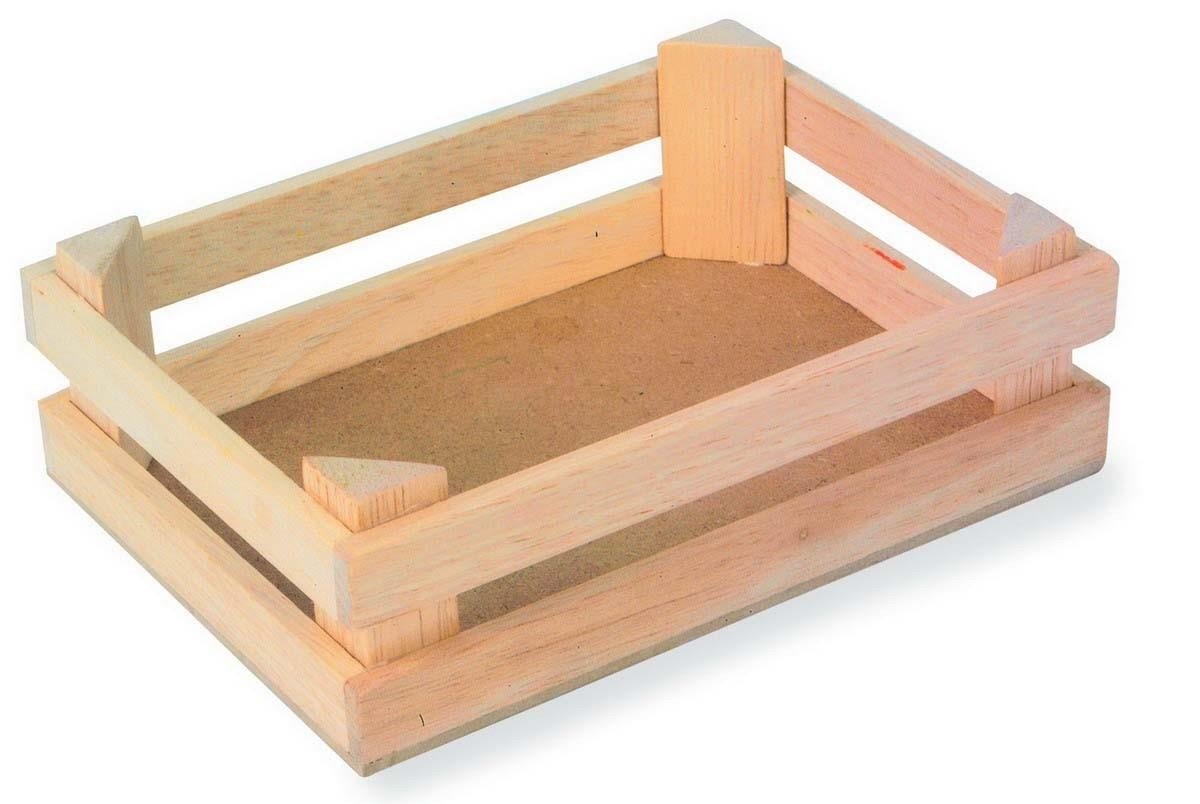 Small Foot Cassa Piccola Natura Cassette Legno Set 3 Pezzi