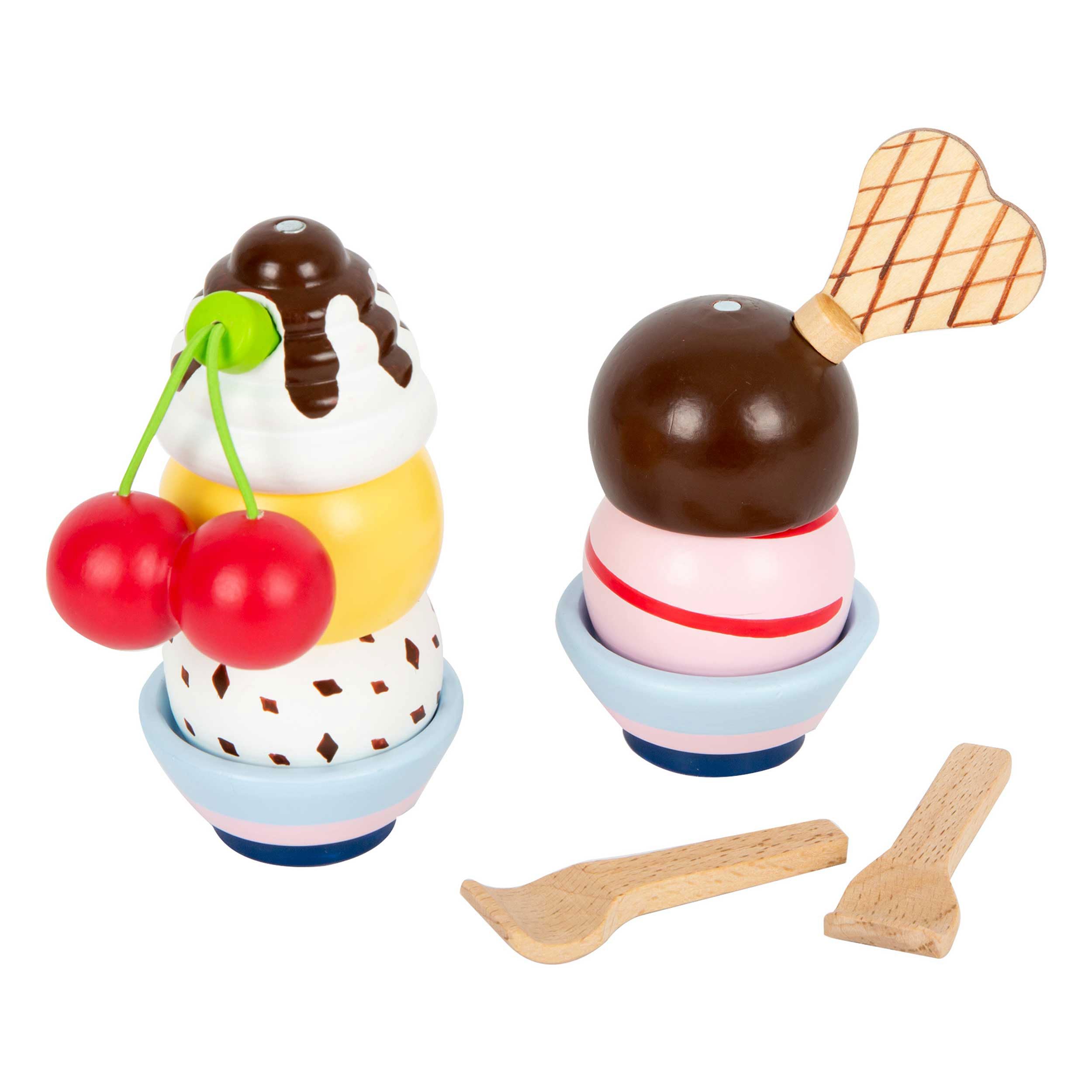 smallfoot Fresh bancone gelato legno blu rosa con accessori