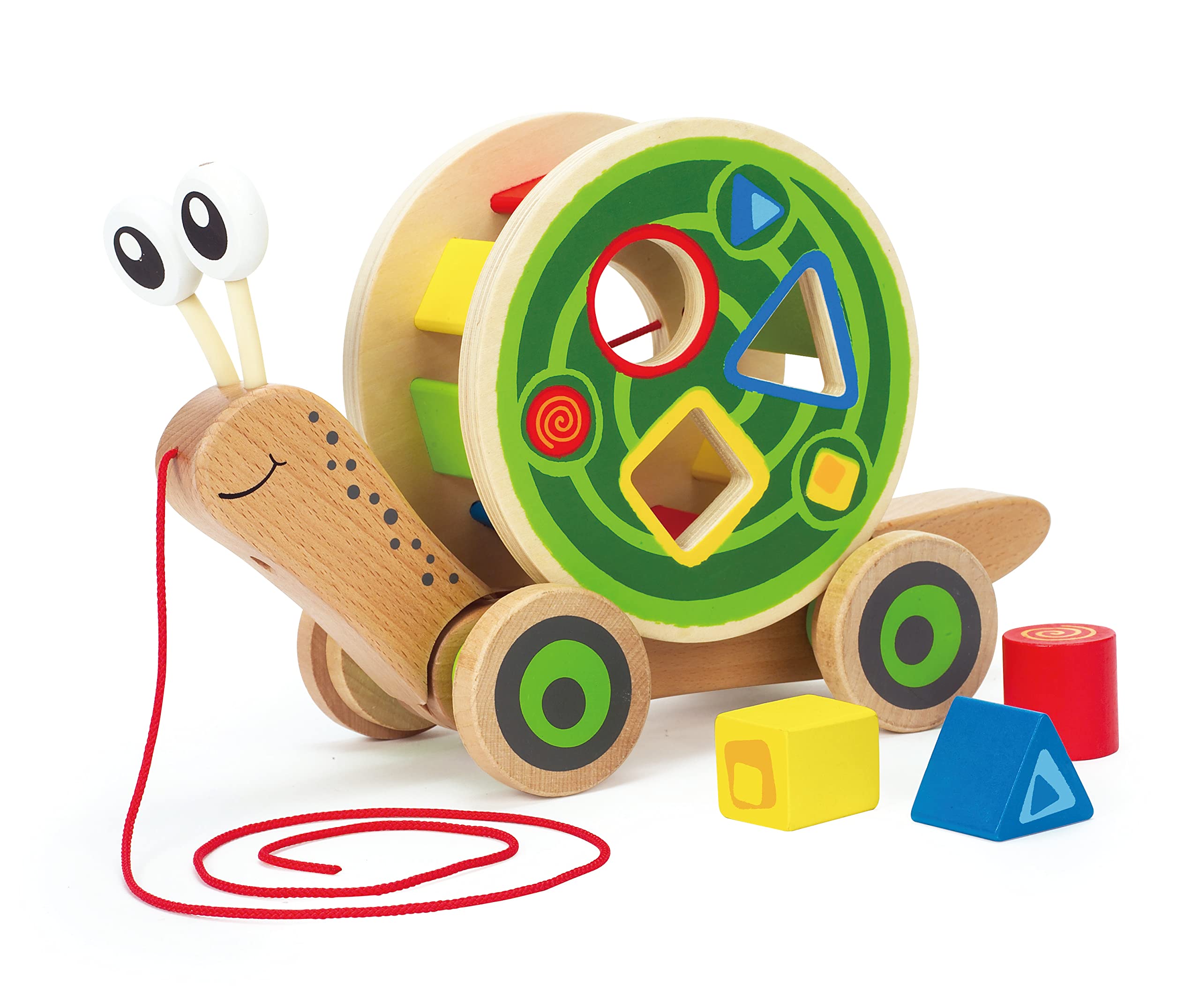 Hape Lumaca trainabile legno 2 in 1 forme incastro 12 mesi