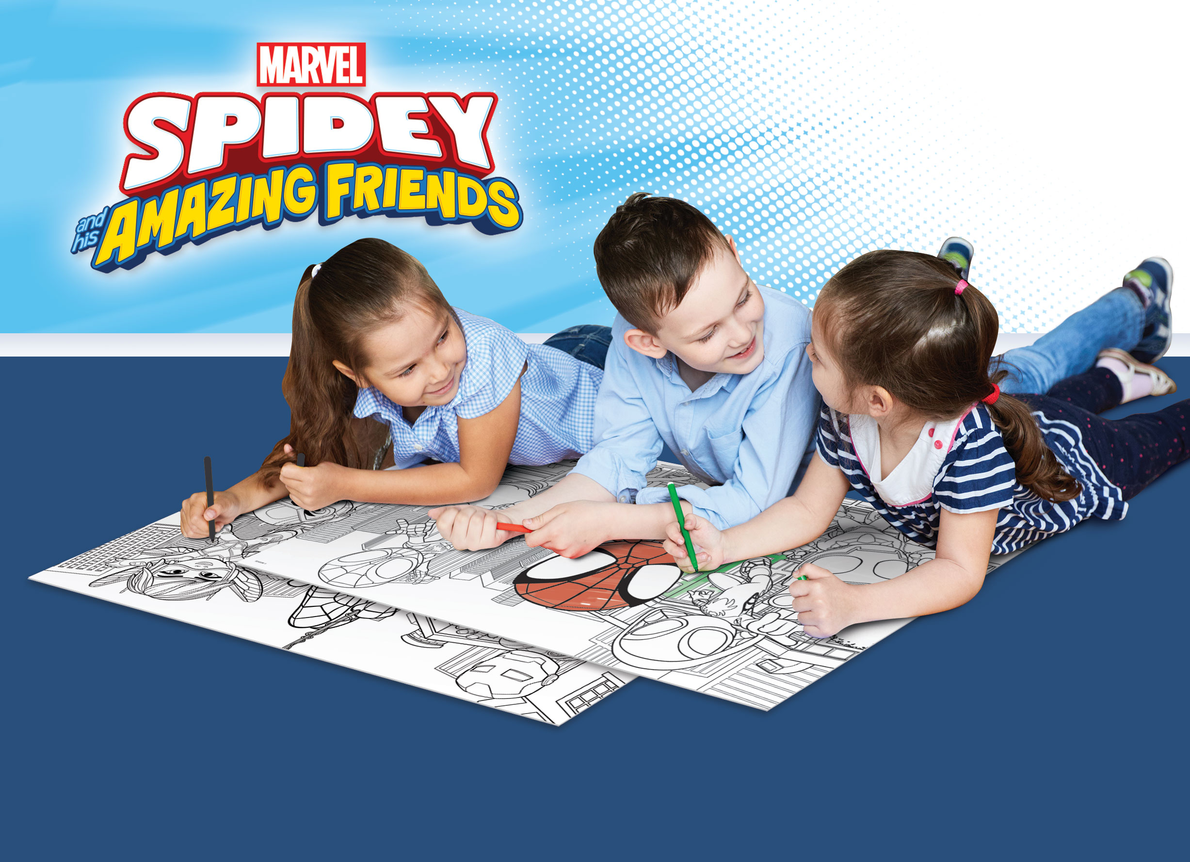 Lisciani Marvel Puzzle Df Maxi Floor 2x24 Spidey da colorare