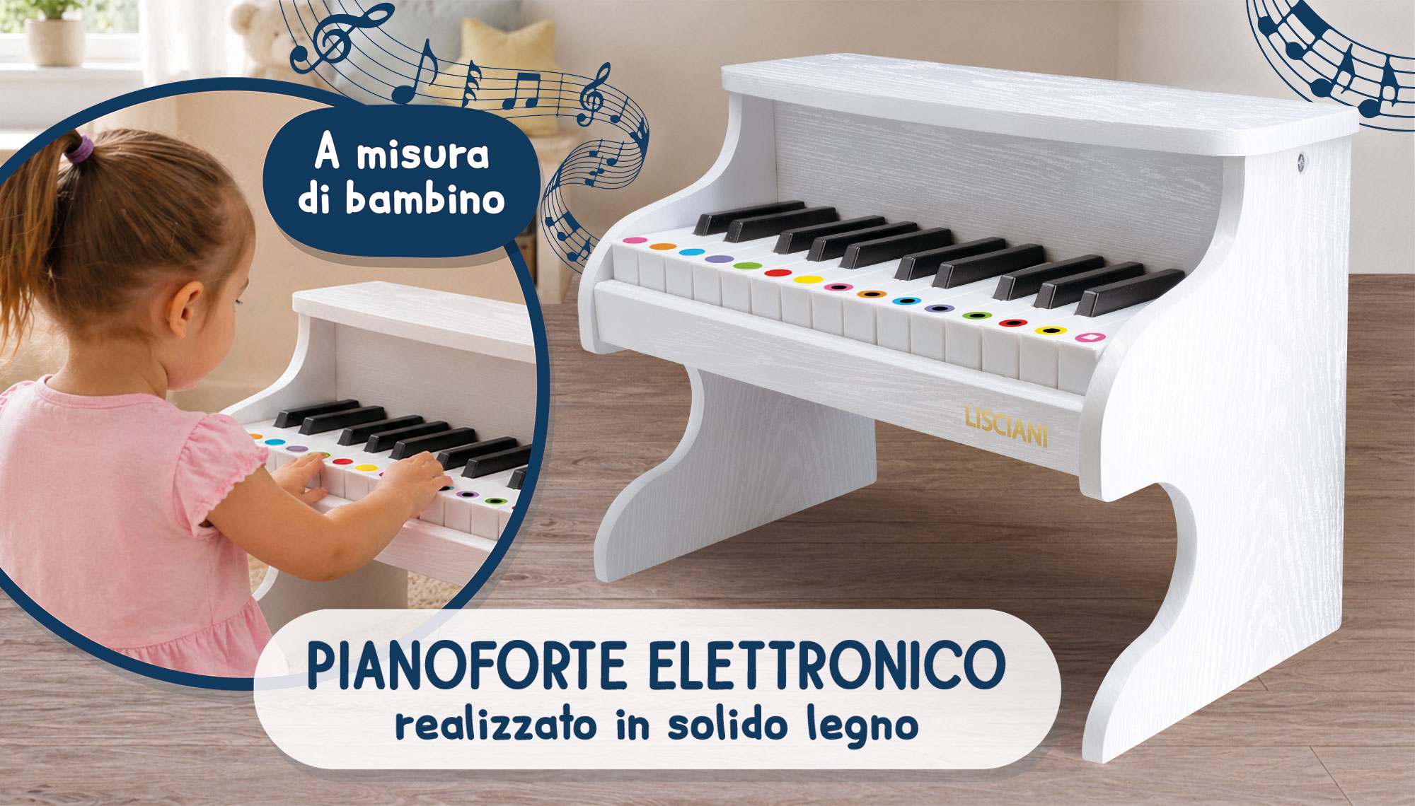 Lisciani Montessori Pianoforte Scuola di Musica pianoforte legno