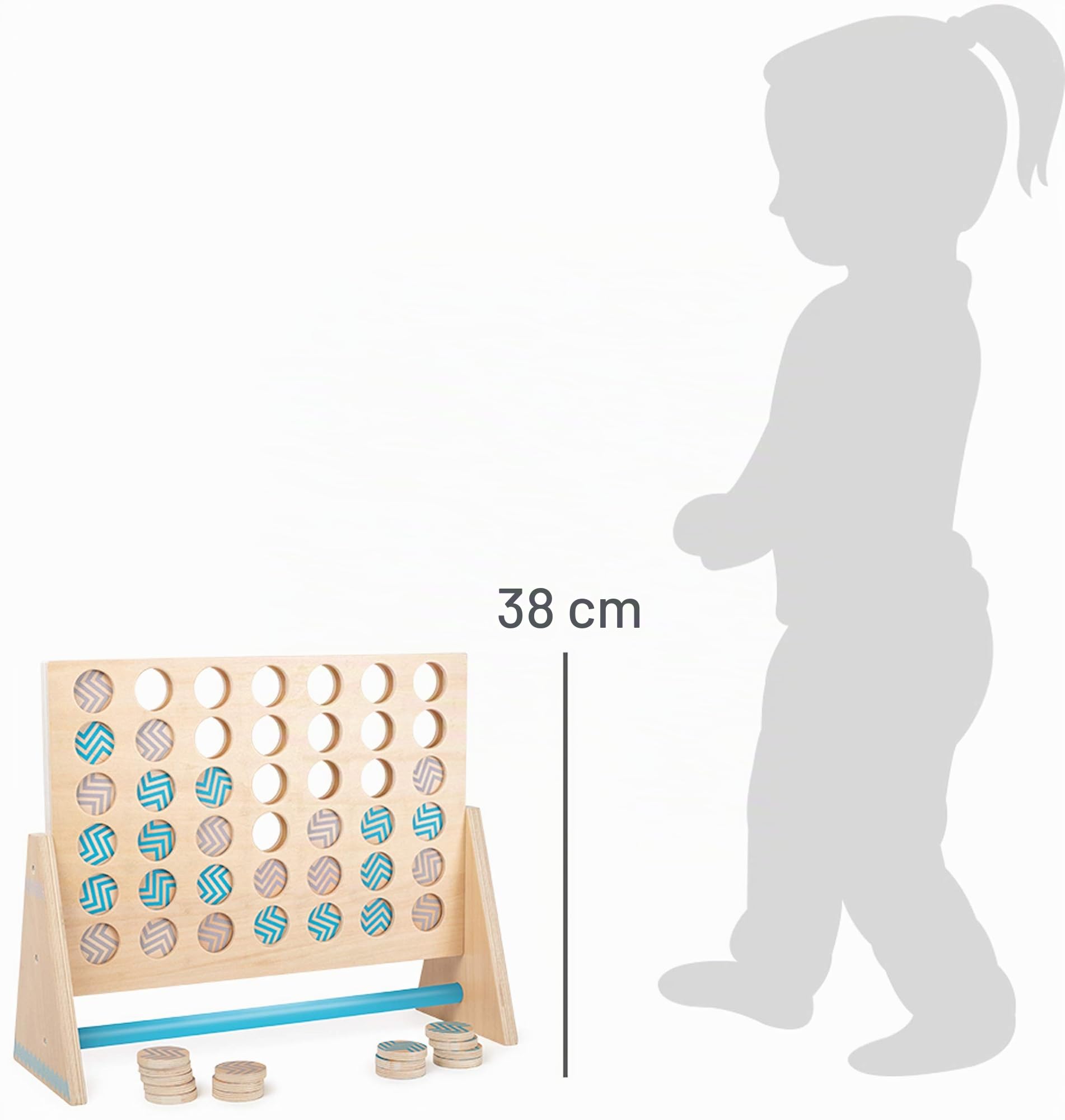 smallfoot Active 12031 quattro in fila XXL gioco legno giardino