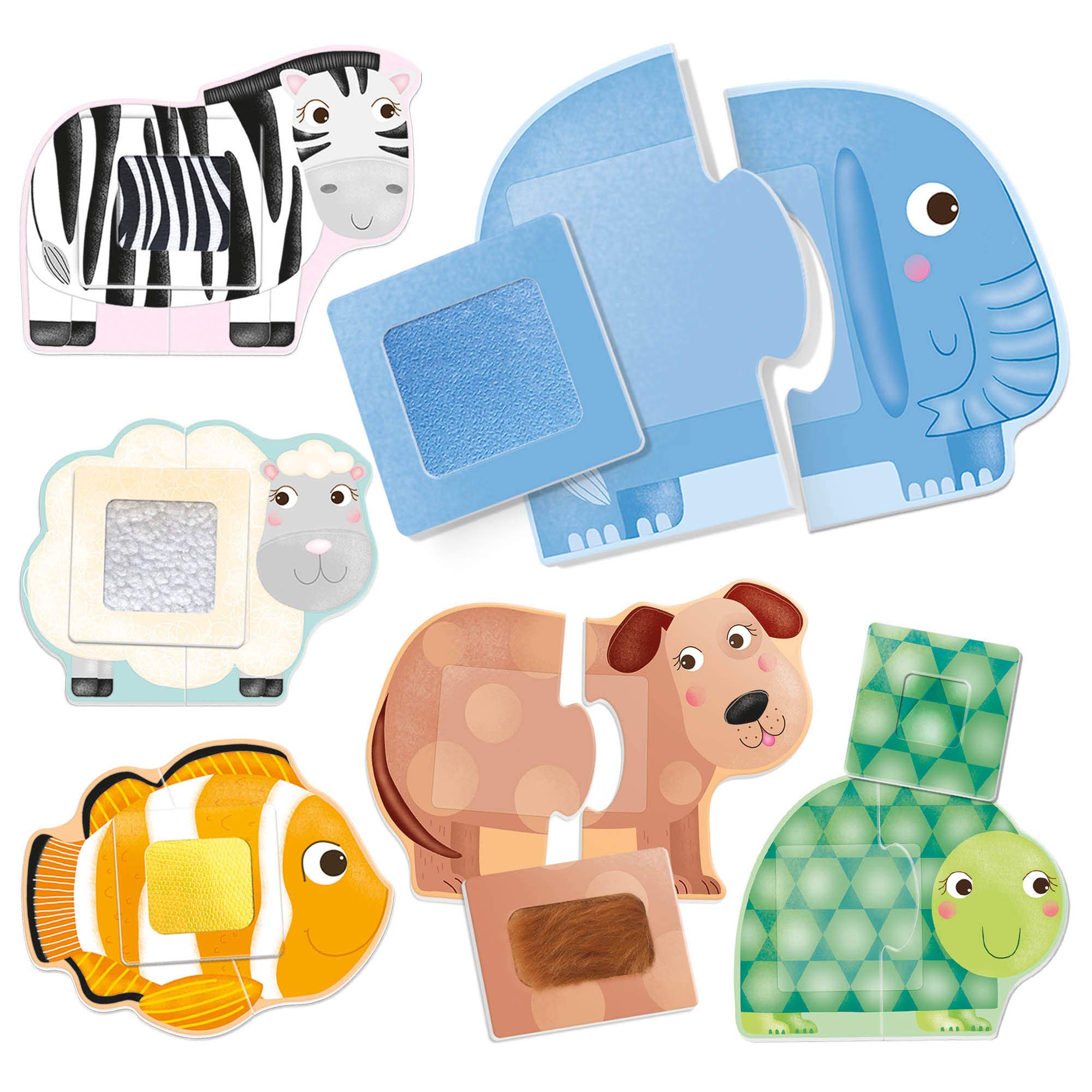 Headu Tactile Animals puzzle tattile Montessori 6 animali
