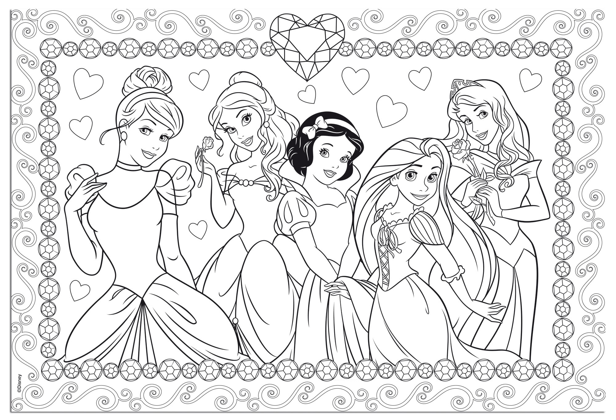 Lisciani Disney Puzzle DF Plus 108 Princess double-face