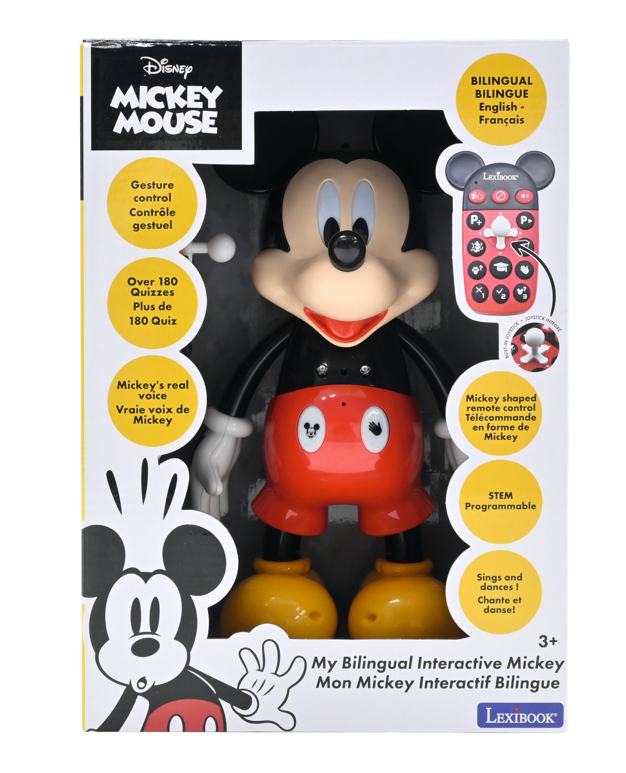 Lexibook MCH01i2 robot Topolino bilingue danza e quiz
