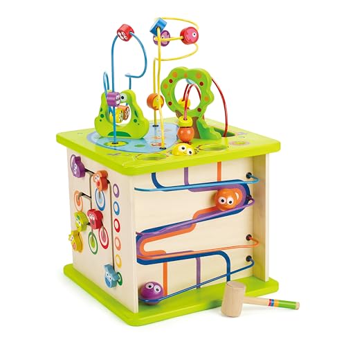 Hape Cubo Multiattività cubo legno 5 facce gioco 12 mesi