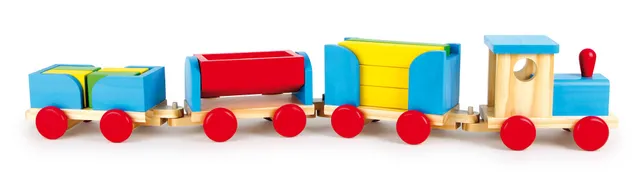 smallfoot Treno Cubetti trenino legno 2 vagoni 90 cm