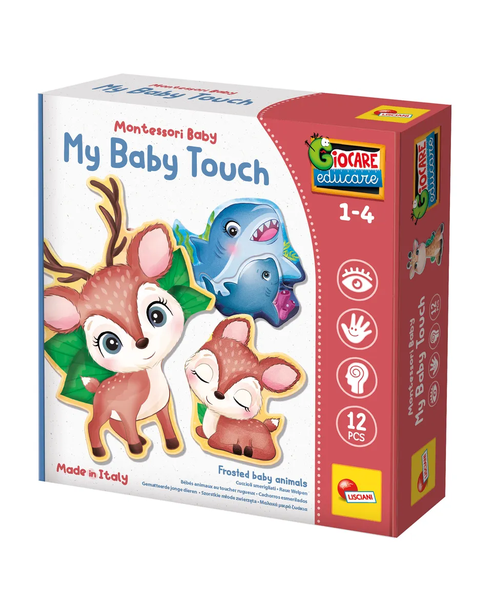 Lisciani Montessori Baby Touch My Baby gioco tattile cuccioli