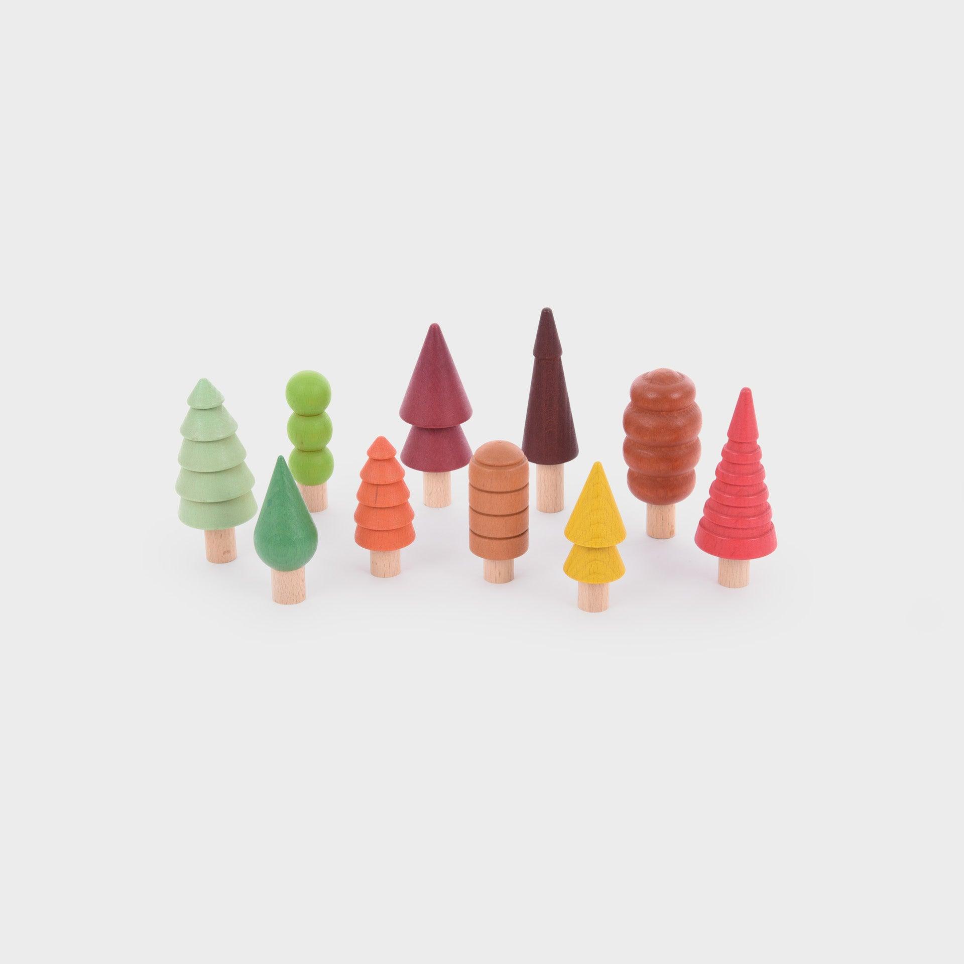 Tickit Seasonal Woodland alberi legno 10 pezzi stagioni