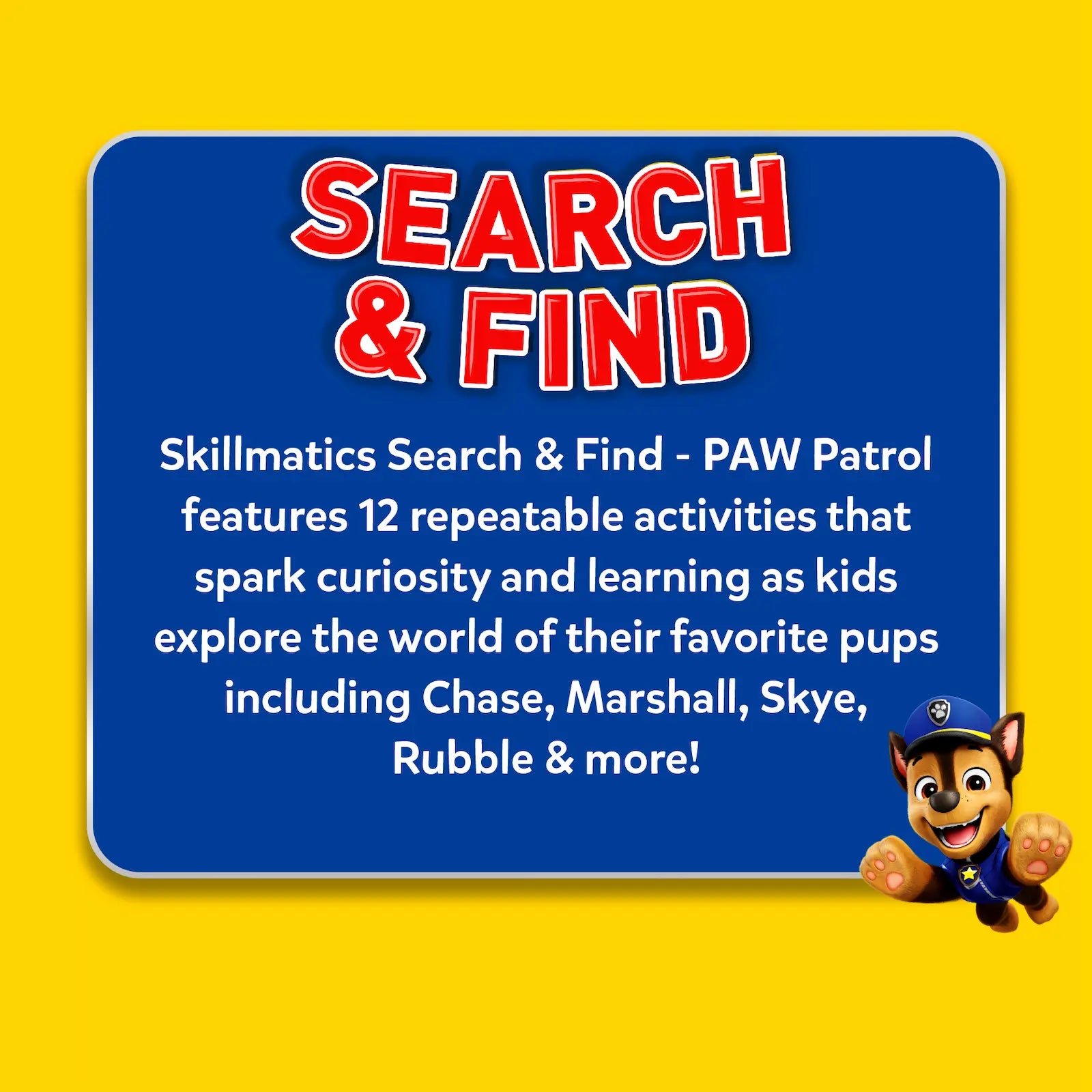 Skillmatics Search Find PAW Patrol tappetini 12 giochi