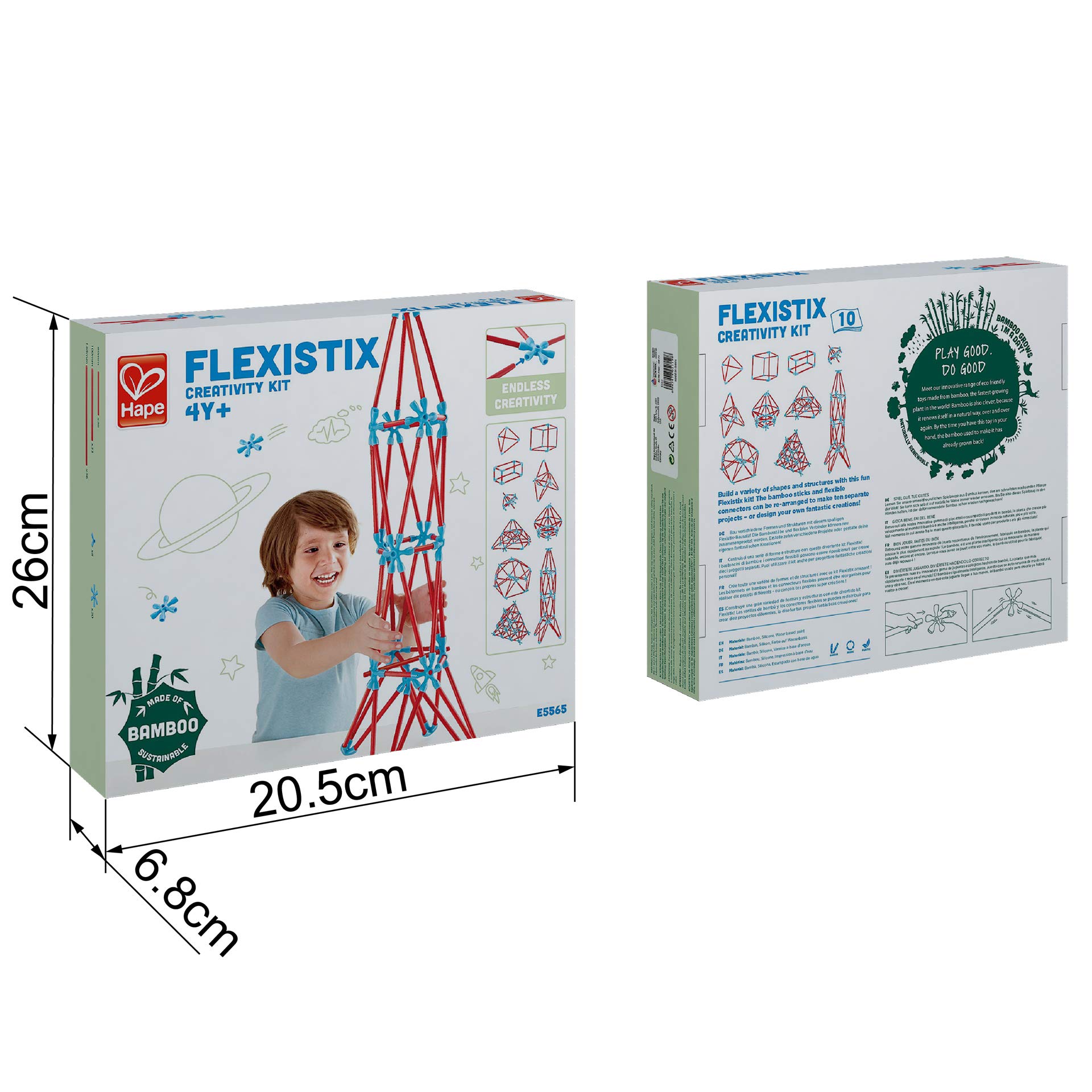 Hape E5565 Kit Creativo costruzioni bambù 10 progetti