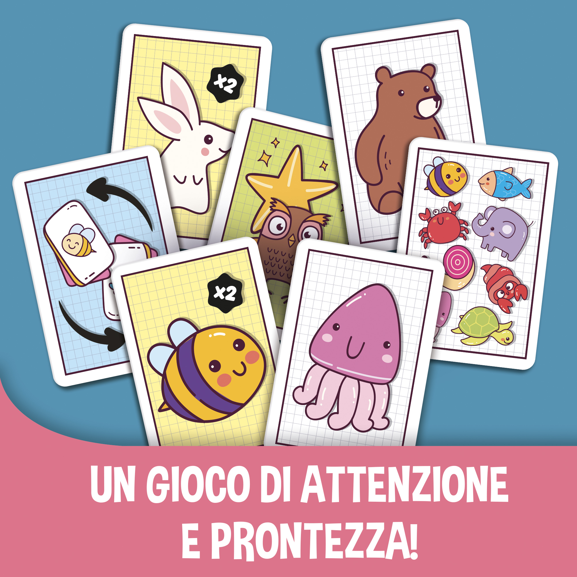 Lisciani Ludoteca Carte Bambi Schiaffo gioco carte veloce