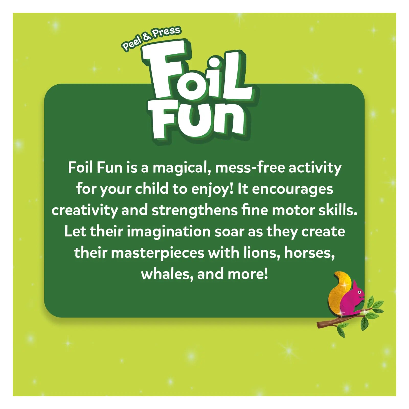 Skillmatics Foil Fun World of Animals kit foil animali