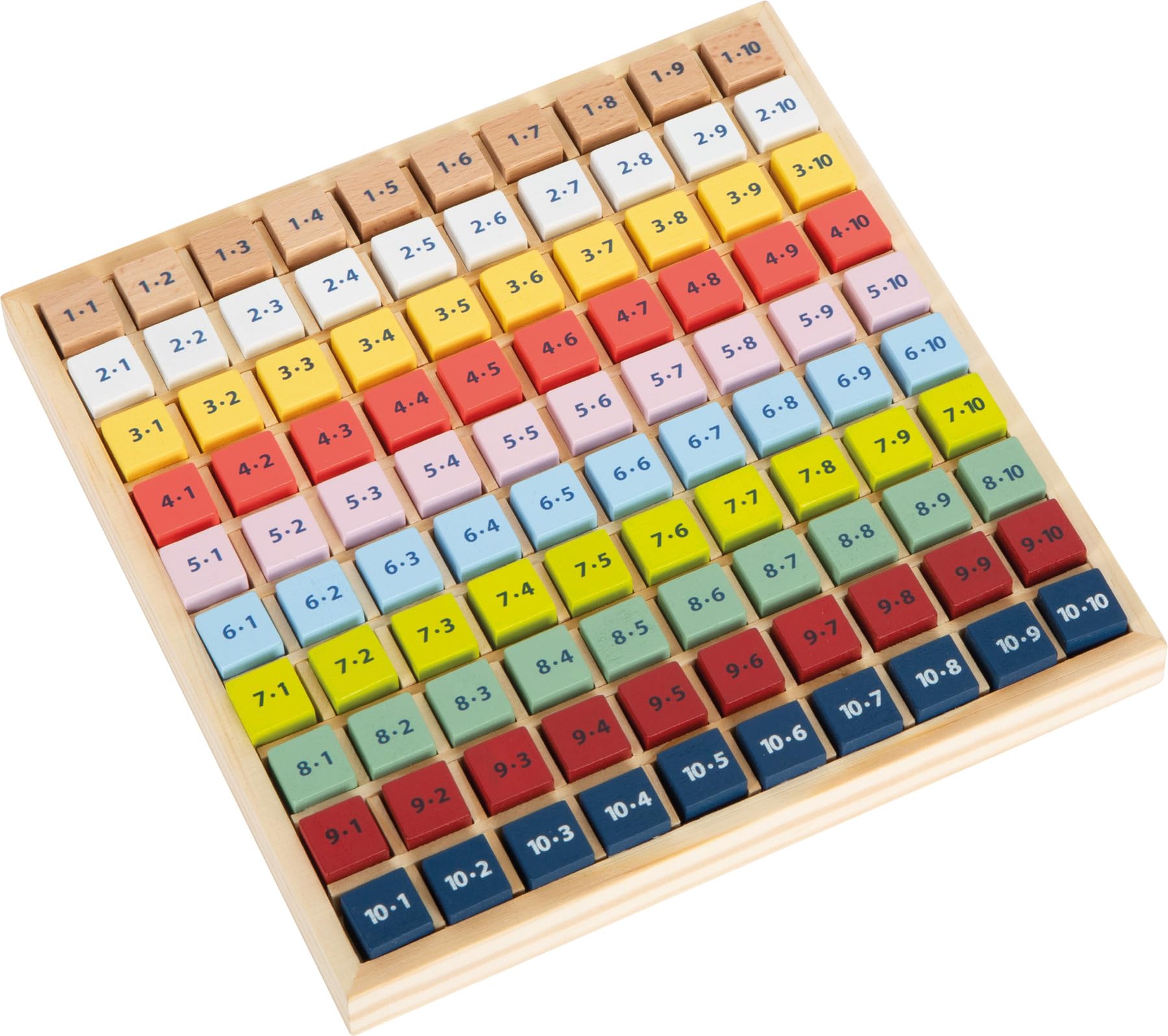 smallfoot 11163 tabelline Educare in legno 81 cubetti
