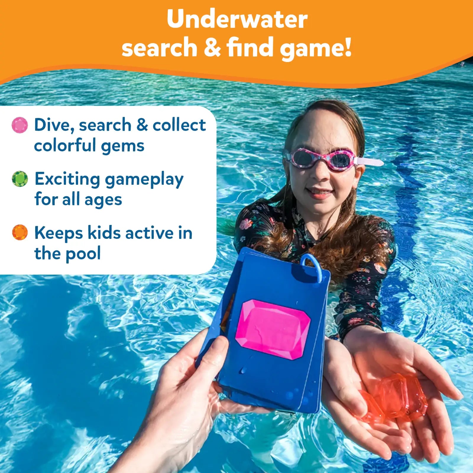 Skillmatics Seek & Splash gioco piscina immersioni gemme