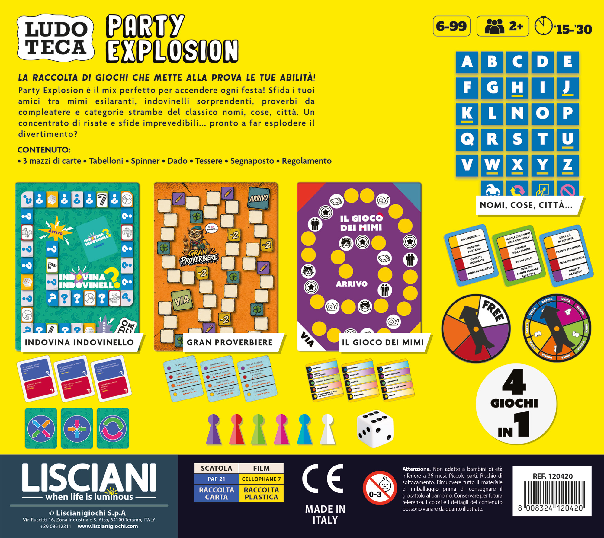 Lisciani Ludoteca Party Explosion gioco feste con mimi