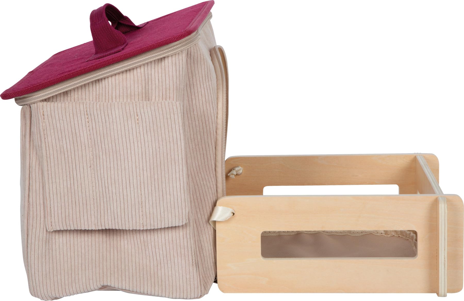 smallfoot 12731 set cavallo peluche con stalla in borsa