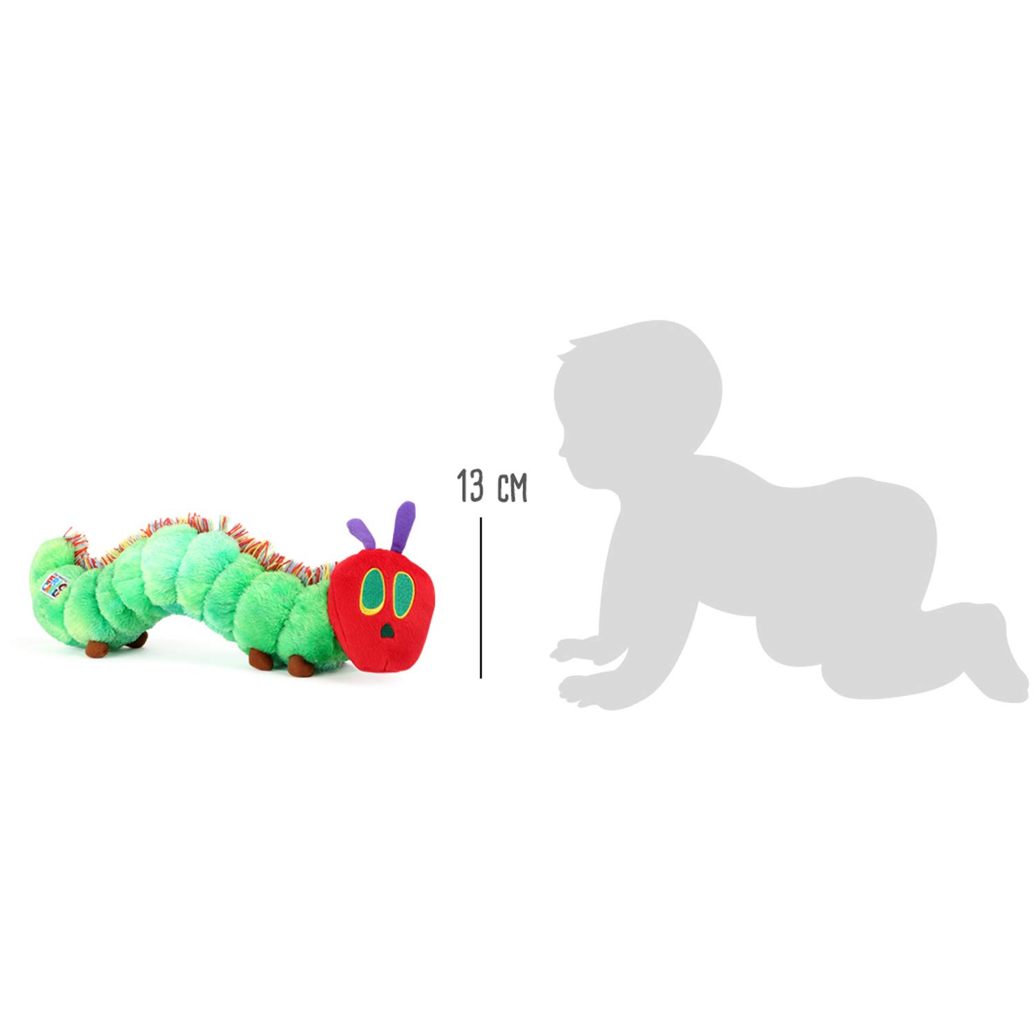 smallfoot Bruco Nimmersatt peluche morbido 42 cm