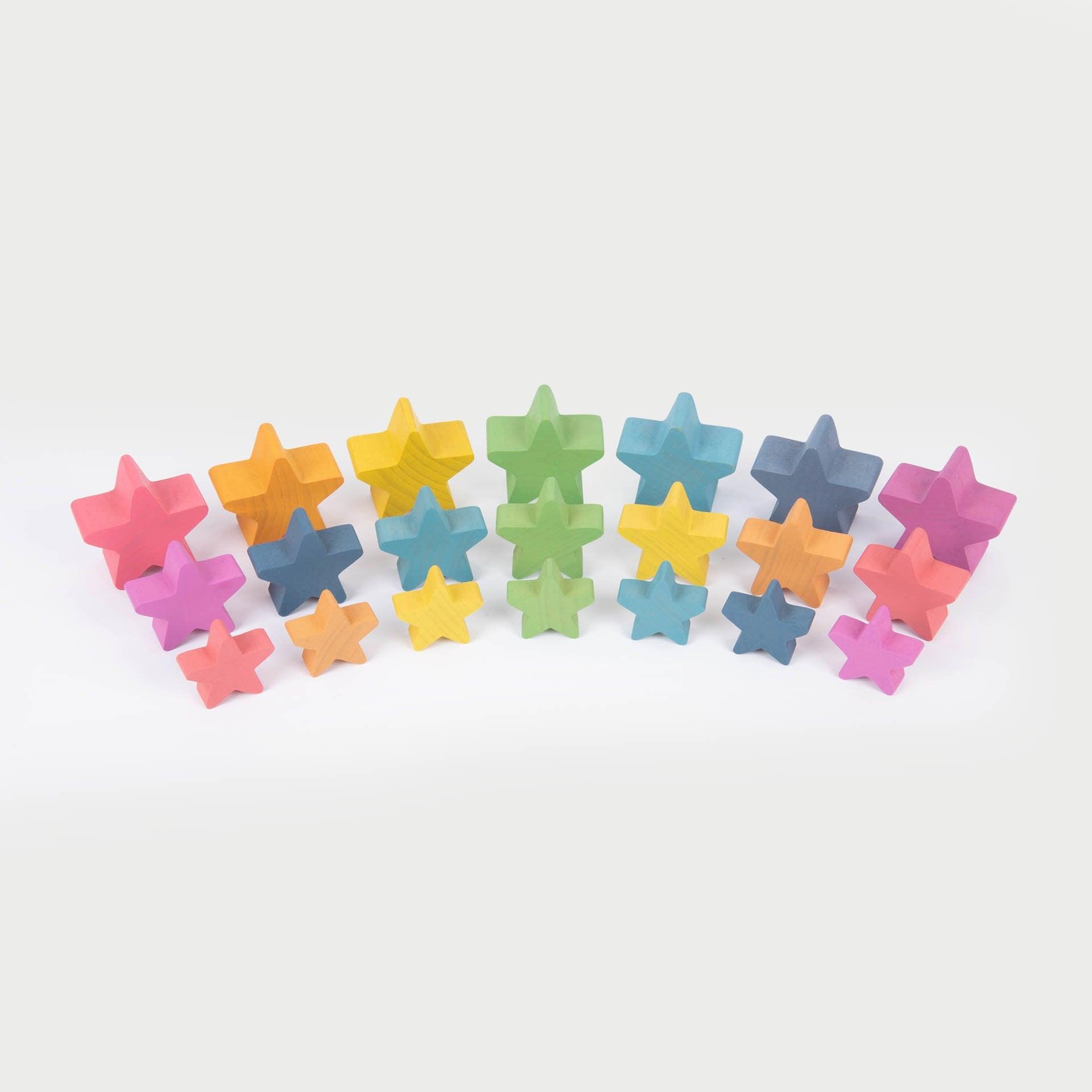 Tickit Rainbow Wooden Stars stelle legno 21 pezzi colorate