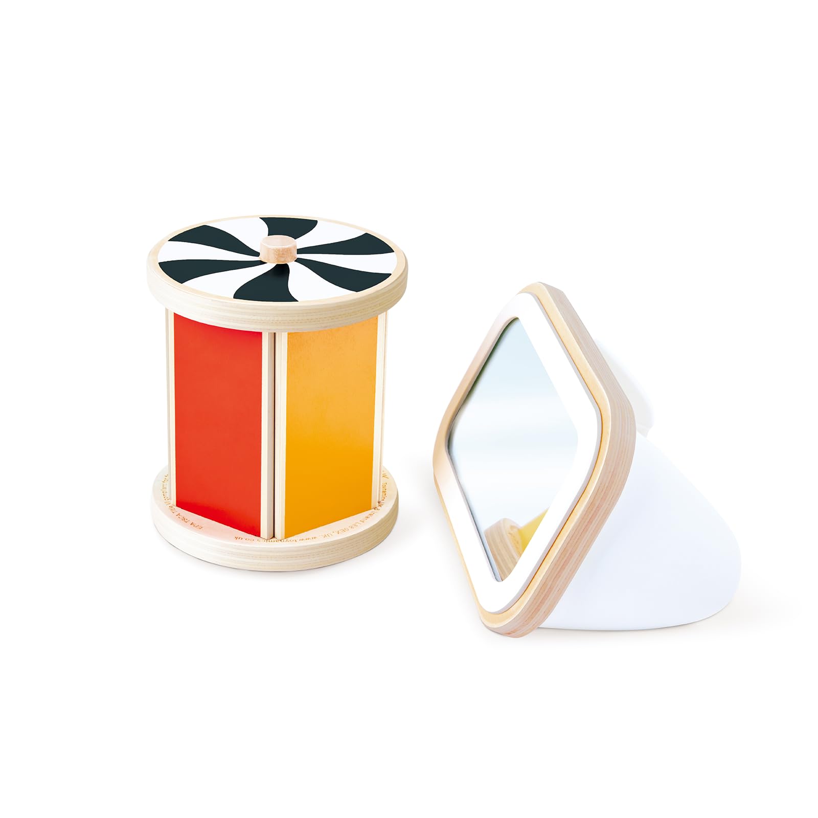 Hape Tamburo Rotativo Specchio giocattolo legno 3 mesi