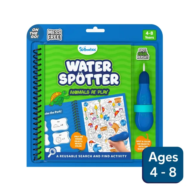 Skillmatics Water Spotter libro acqua animali 4-8 anni