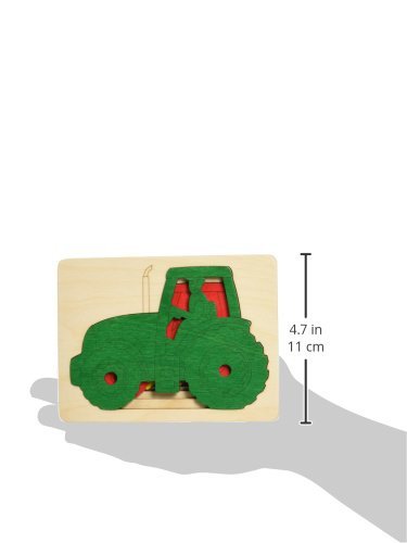 Hape E6513 5 Trattori puzzle legno 5 livelli da 2 anni