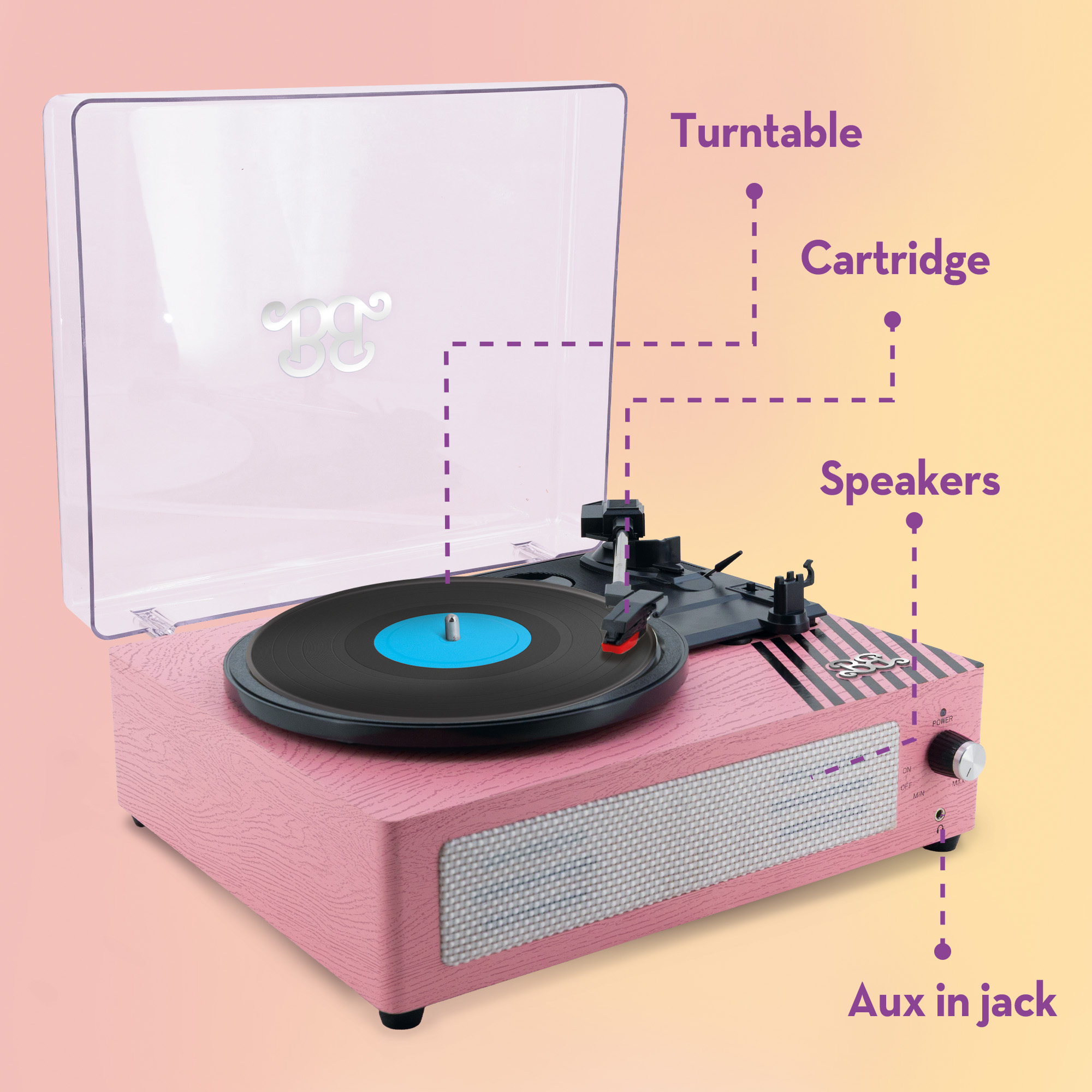 Barbie Vinyl Player giradischi vinile rosa