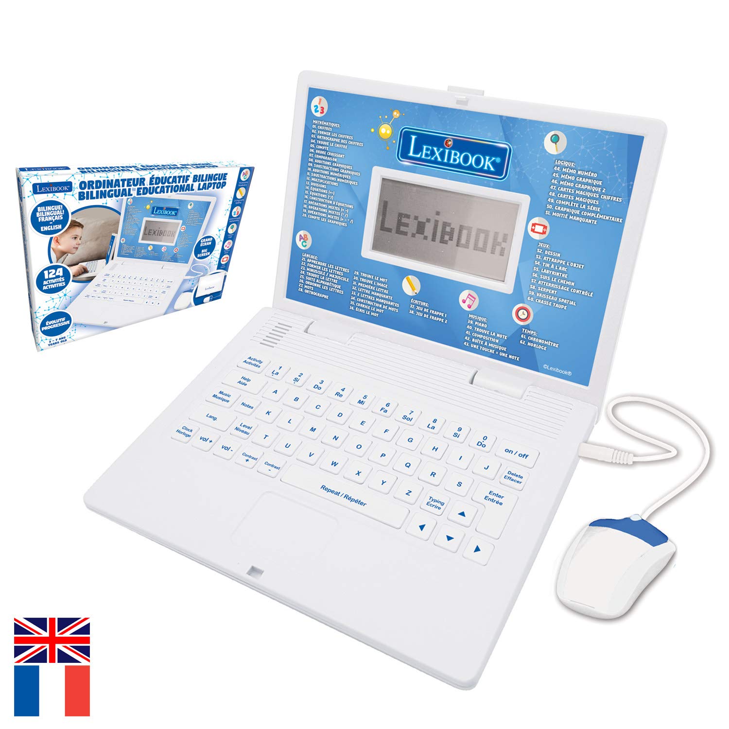 Lexibook Powerman computer educativo bilingue 124 attività