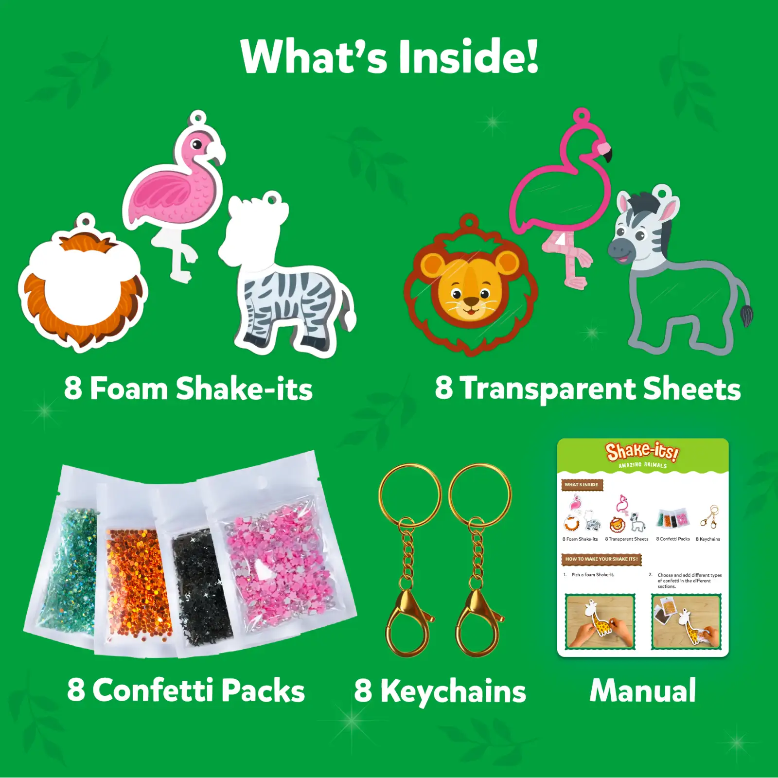 Skillmatics Shake-its Amazing Animals kit portachiavi 4-9 anni