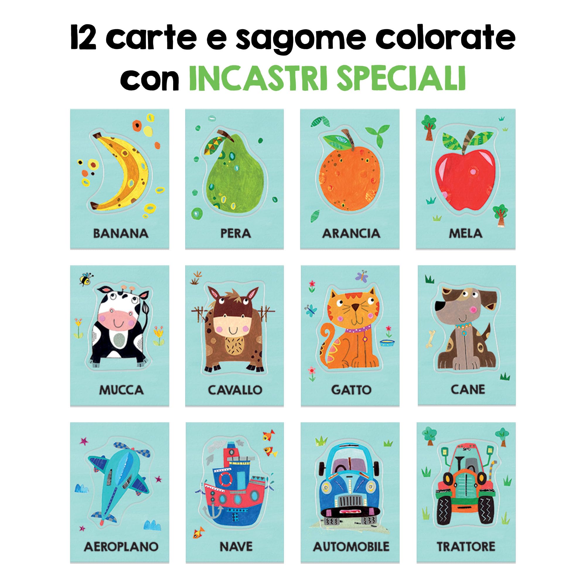 Headu Baby Flashcards Montessori Prime Parole flashcards 1-3 anni