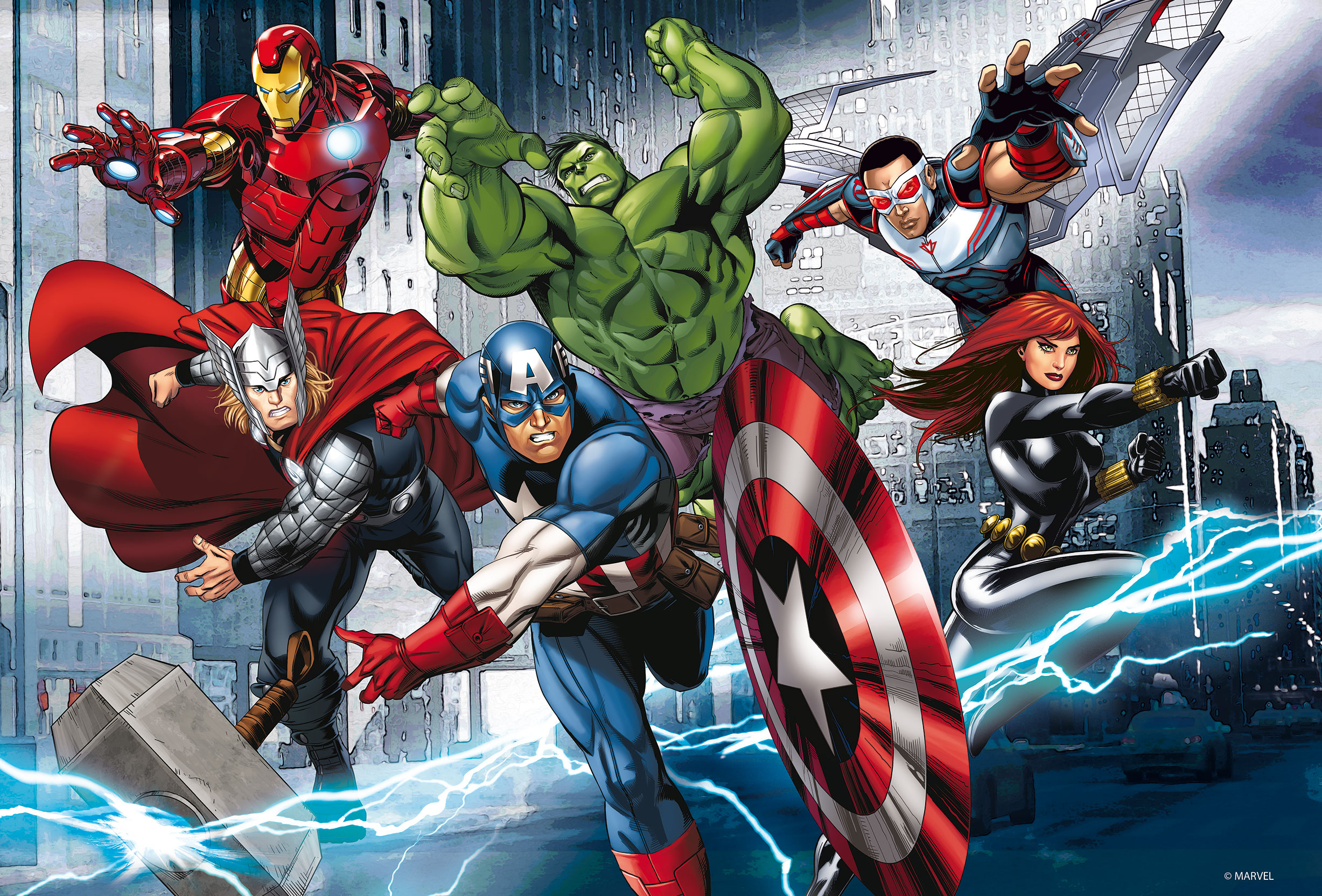 Lisciani Marvel Plus 60 Avengers puzzle bambini bifacciale