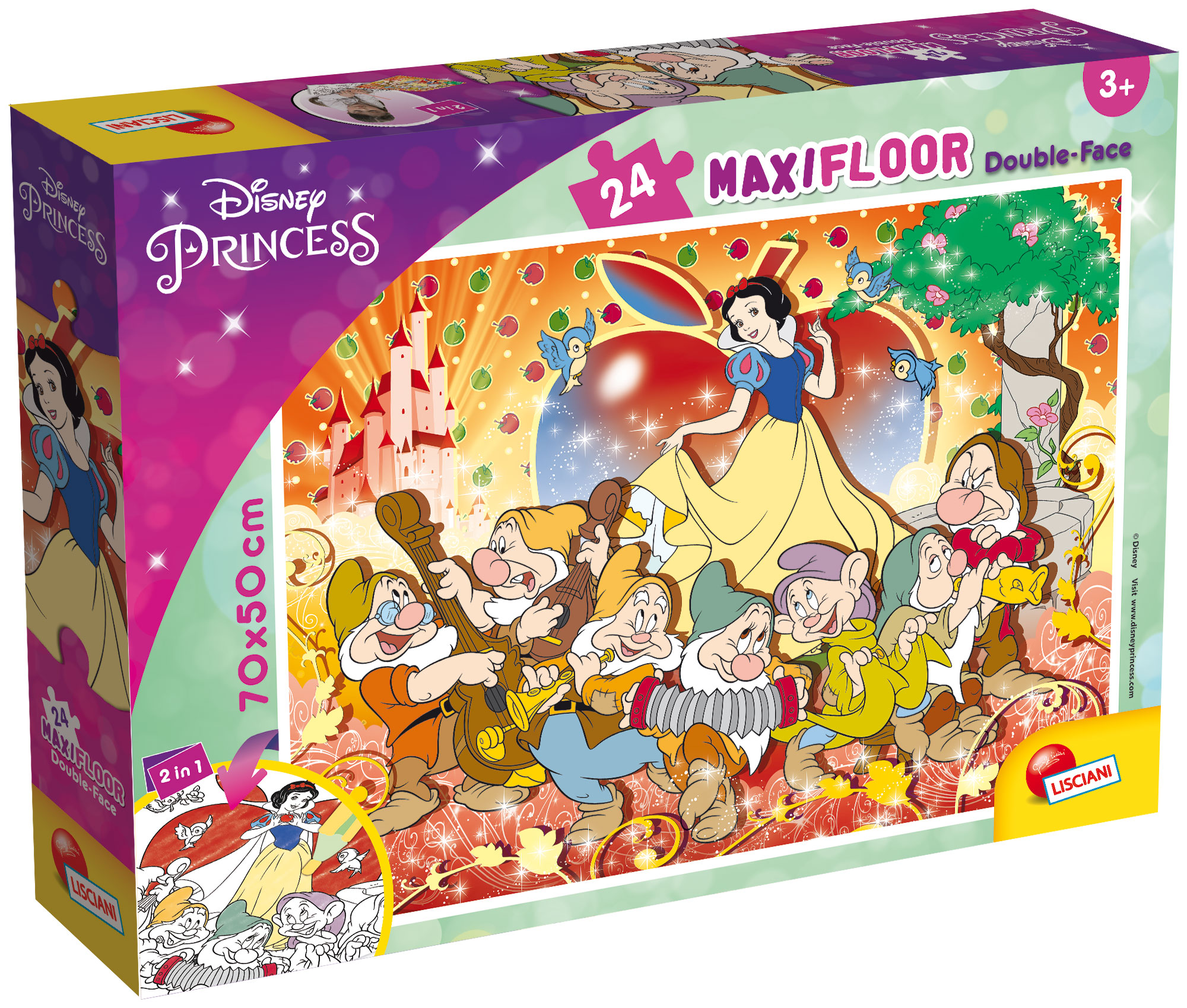 Lisciani Disney Maxi Floor 24 Biancaneve puzzle bifacciale