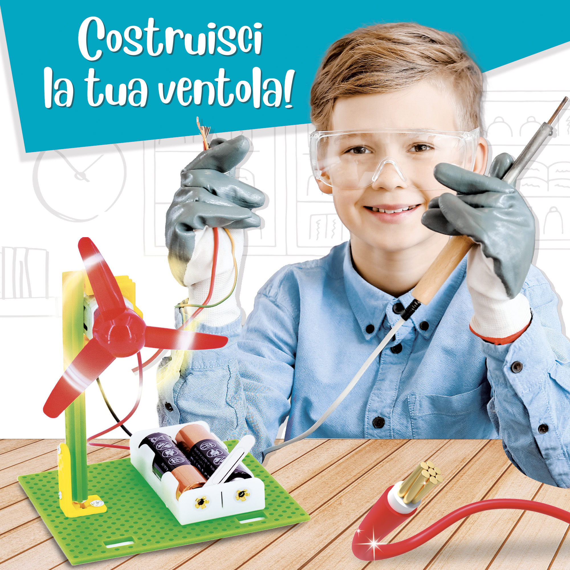 Lisciani I'm Genius Pocket kit elettricità ventolina
