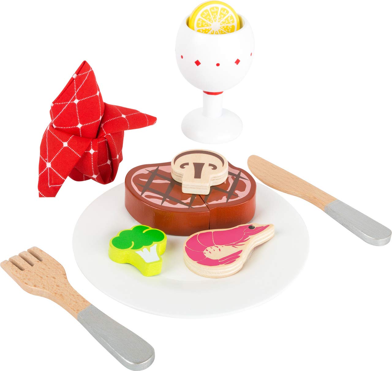 smallfoot set cena gioco cucina in legno