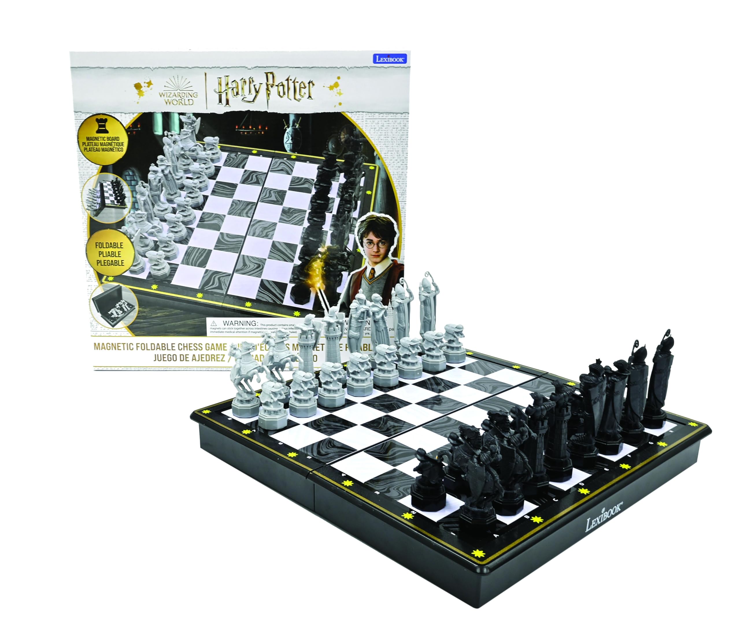 Lexibook Harry Potter CGM300HPLXB scacchi magnetici pieghevoli