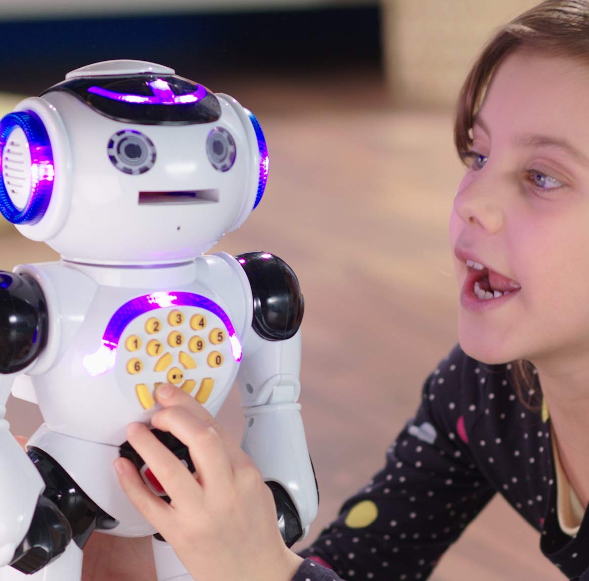 Lexibook Powerman robot educativo bianco luci e suoni