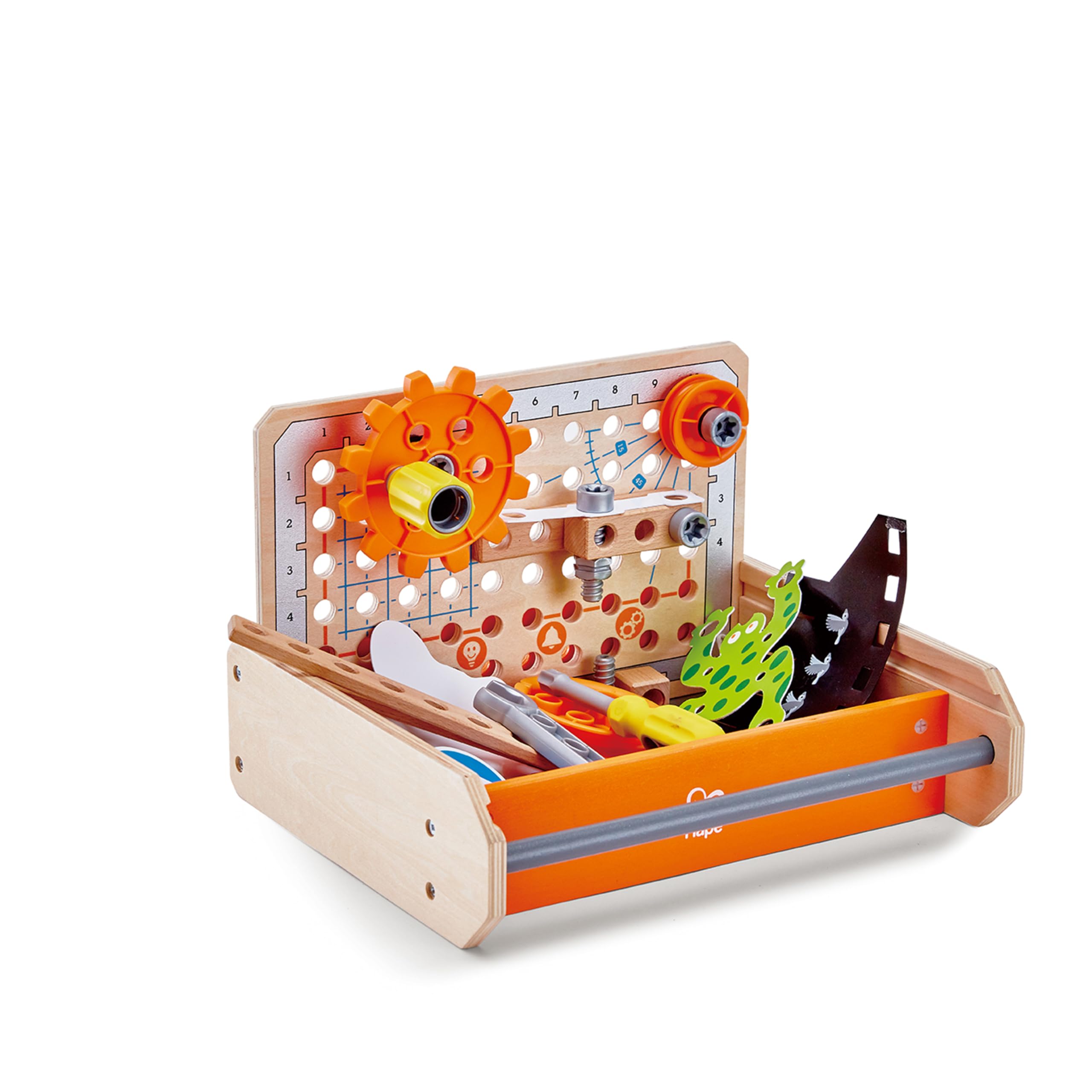 Hape Junior Inventor banco lavoro legno Medium 58 pezzi