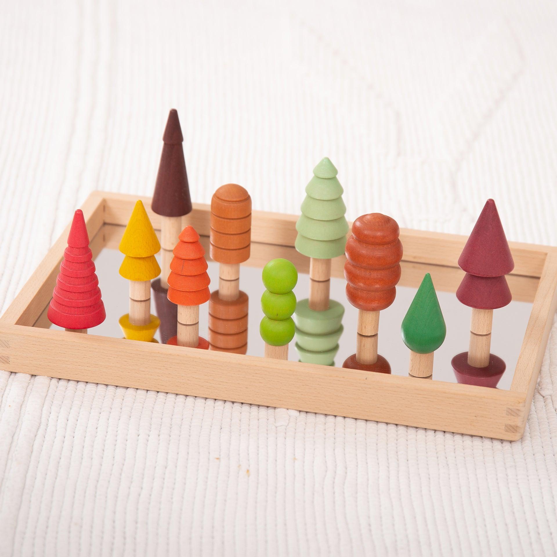 Tickit Seasonal Woodland alberi legno 10 pezzi stagioni